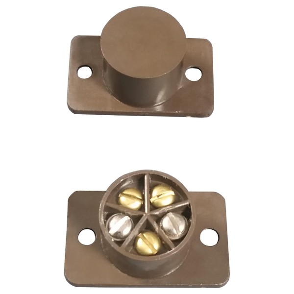 Brown Flush Magnetic Alarm Door Contact Detector Burglar System Reed Switch