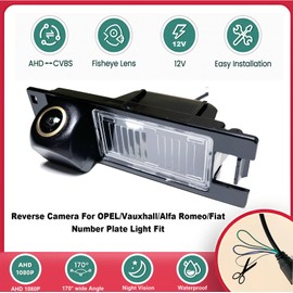 Gold 1080P AHD Parking Camera Reversing Camera for Opel Corsa Insignia Meriva B Tigra B Vectra C Vivaro Astra H Corsa D Meriva A Zafira Combo C D Car Rear View Camera Night Vsion IP069 Waterproof