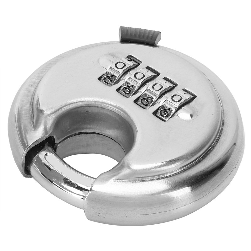 4 Digit Combination Disc Padlock with Hardened Steel Shackle Lock