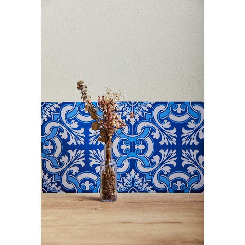 Poromoro Spanish Portuguese Azulejo Style Backsplash Peel and Stick Tile