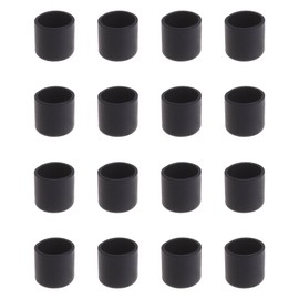 BCP 16pcs Black Color Round Table Chair Rubber Leg Tips Caps, 7/8 Inch