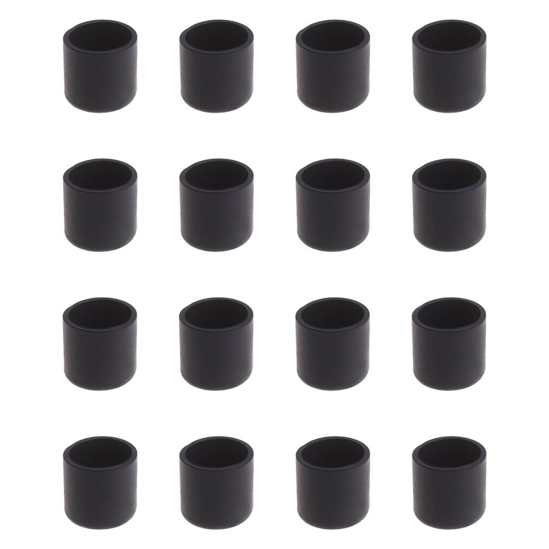 BCP 16pcs Black Color Round Table Chair Rubber Leg Tips