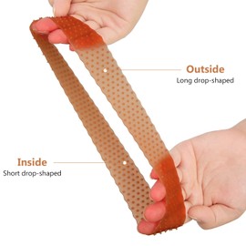 WILLBOND 2 Pieces Silicone Wig Grip Band Adjustable Headband No Slip Bands Seamless Wig Holder for Men Women Sports Yoga(Dark Brown)