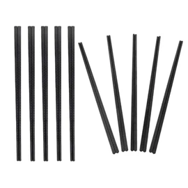 GYWHOOFT 10 Pairs Black Bamboo-Woven Chopsticks,Reusable Chopsticks,27 CM Long Chinese Chopsticks can be Washed in The Dishwasher, and The Safe Non-Slip Chopsticks Set.