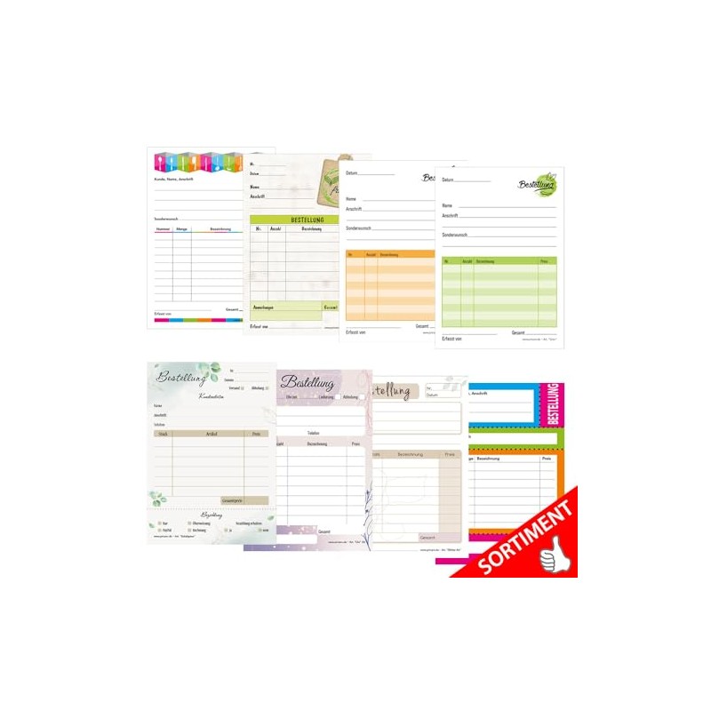 PRICARO A6 Paper Order Acceptance Pad (Pack of 5)