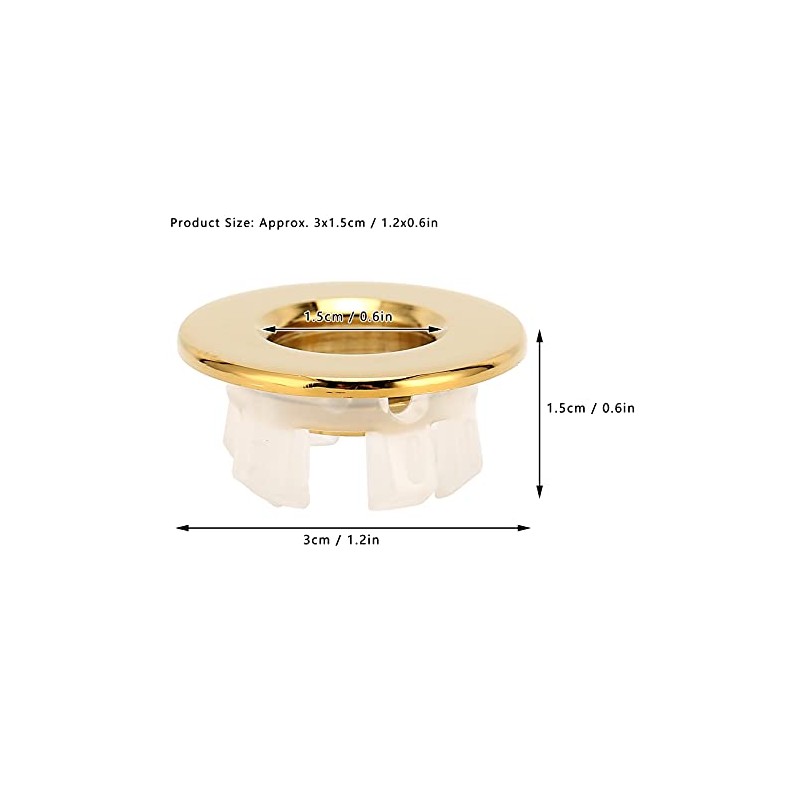 3cm/1.2in Sink Overflow Ring - Brass Material Sturdy Buckle Design
