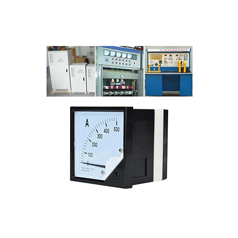 500A Analog Amp Meter Ammeter Panel Current Meter Test Detector