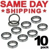 PGN Bearings (10) MR105-2RS Premium Rubber Sealed Ball Bearing, 5x10x4