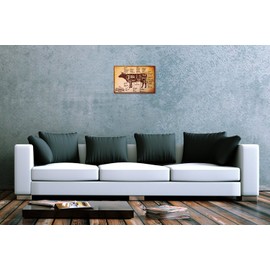 LEotiE SINCE 2004 Tin Sign Vintage Retro Metal Sign Wall Sign Tin Poster Nostalgia Fun Beef