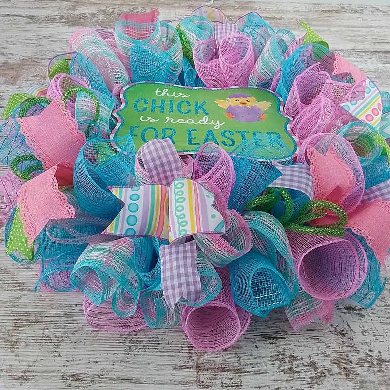 This Chick is Ready for Easter Door Wreath - Easter