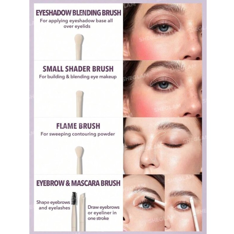 Sheglam Kit de brochas para Maquillaje Pro Core