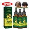 3 Unidades De Óleo De Cabelo Ginger King Nutre Os