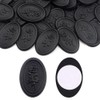 Aiviman Rose Oval Wax Seal Stickers, 50Pcs Black Self-Adhesive Envelope