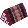 GURU SHOP Triangle Thai Cushion, Triangular Cushion, Kapok, Red, 30
