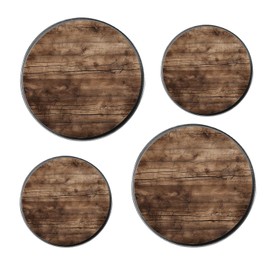 Vintage Wood Painting Set of 4 Stove Burner Covers - Premium Round Electric Stove Range Protectors,8 IN & 10 IN