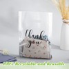 Crtiin 100 Pcs Clear Merchandise Bags Thank You Shopping Bags