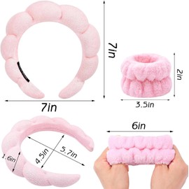 Triko Diademas para Cabello Mujer, Diadema Skincare de Esponja Antideslizante, Diademas Faciales para SPA y Cuidado de la Piel, Diadema para Lavar la Cara, Ideal para Cabello Grueso o Fino