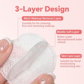 ICOTLE Almohadillas redondas de algodón 100% puro para la cara (210), almohadillas desmaquillantes sin pelusas, suaves, absorbentes, hipoalergénicas, 