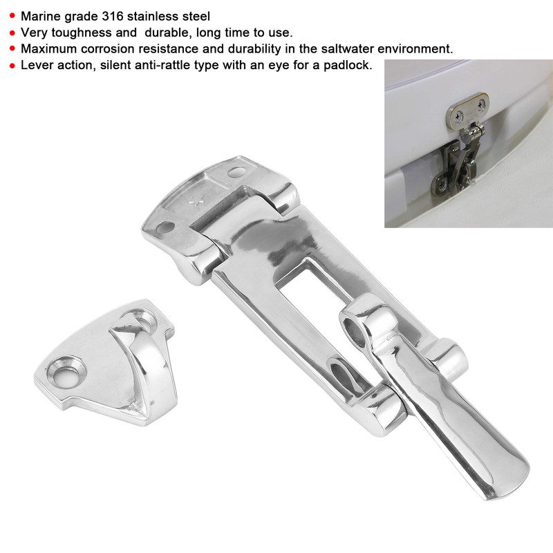 316 Stainless Steel Marine Boat Locker Hatch AntiRattle Latch Fastener