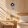 Blue Evil Eye with Hamsa Hand Protection Hanging Ornament (With