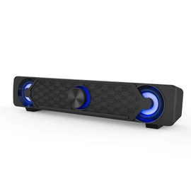 Computer Speakers,Smalodi PC Speaker Mini Led Soundbar Cool Design Perfect for Gaming Laptop Desktop Notebook