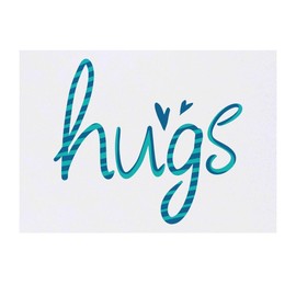 'Hugs Handwriting' Temporary Tattoo - Water Resistant, Skin-Safe, Non-Toxic Transfer (TO00084513)