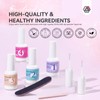 SAVILAND Dip Powder Liquid Set: 4 Pcs Nail Dip Liquid