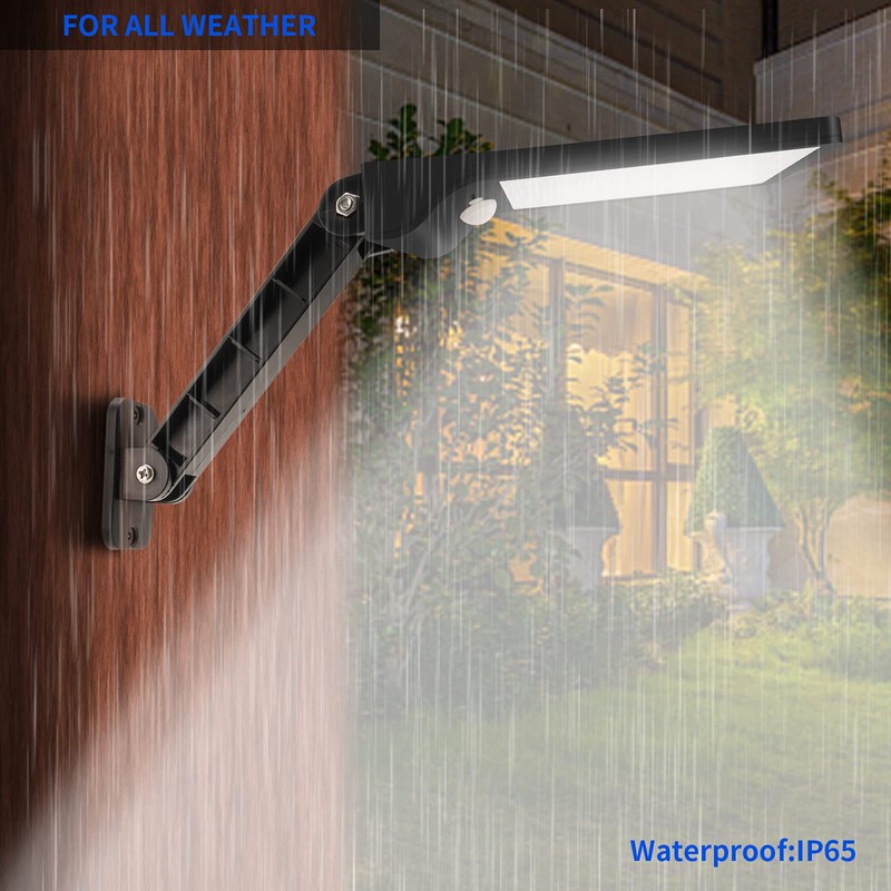 Aqonsie Solar Lights Outdoor with Remote, 56LED 180° Adjustable Angle