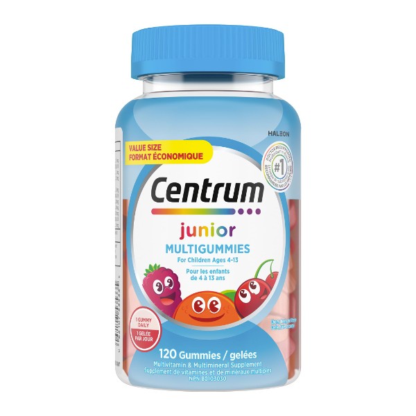 Centrum Junior Multigummies, Multivitamins, Gummies Kids Multivitamin, Gluten-Free, Orange, Cherry
