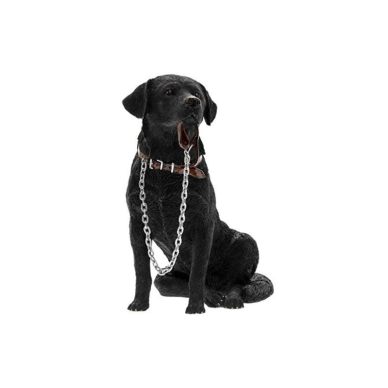 Lesser & Pavey LP08280 Sitting Walkies Black Labrador, Resin, h17cm