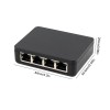 Universal 1 PC 1/4 1000Mbps Black ABS RJ45 LAN Network