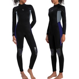 GoldFin Wetsuit for Women, 3mm Wetsuits Fullbody Back Zip Wet Suits Keep Warm in Cold Water