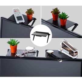 Zueyen 2 x Wall Mounted Television Cable Box Rack Desktop Desktop Computer Monitor Cable Media Box Game Console Black