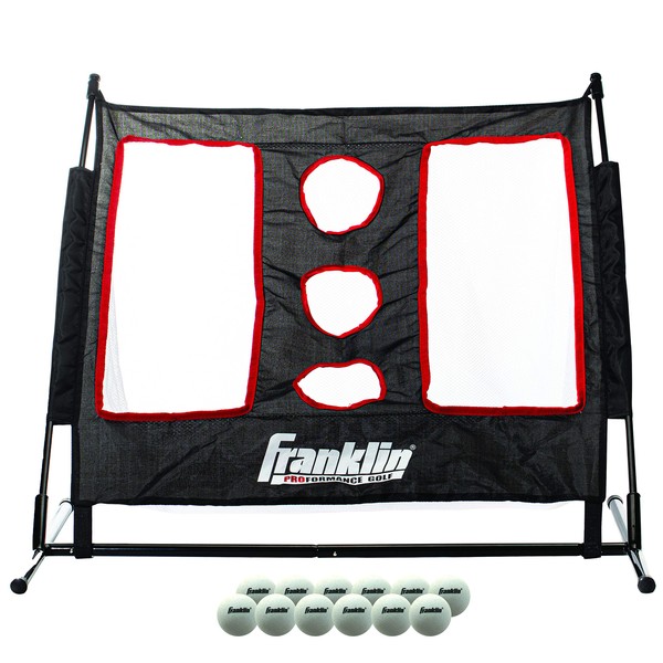 Franklin Sports - Golf Chipping Target - Training - Golf - Includes 12 Training Balls, Black