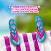 PERFORMORE Flip Flop Beach Towel Clips (Pink Strap), 2-Pack, Portable