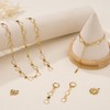 KYUNHOO 4 Meters Heart Chains for Jewelry Making Gold Plated