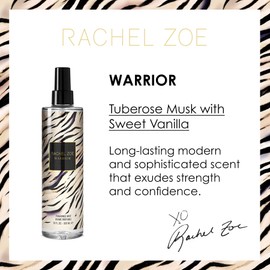 Rachel Zoe Warrior Fragrance Mist - Body Spray For Women - Body Mist With Magnolia, Mandarin, And Rose Notes - Womens Hair And Body Fragrance - 10 oz