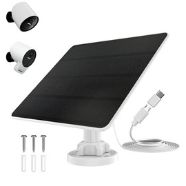 Solar Panel for Simplisafe Outdoor Camera Series 1/2, IP65 Waterproof, 360° Adjustable Panel, Easy Setup, Keeps Camera Charged All Day — No Need to Replace Batteries Frequently