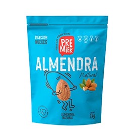 GRUPO PREMIER  Almendra entera, son naturales, descascaradas y cuidadosamente clasificadas  Almendras Enteras  1 kg  Frutos Secos Ideales como Botana 
