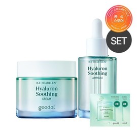 Eoseongcho Hyaluronic Soothing Ampoule 50ml + Cream 75ml + (Free) Eoseongcho Hyaluronic Ampoule Cream Duo Sachet 2 sheets / 어성초 히알루론 수딩 앰플50ml+크림75ml+(증정)어성초 히알루론 앰플크림 듀오샤셰2매