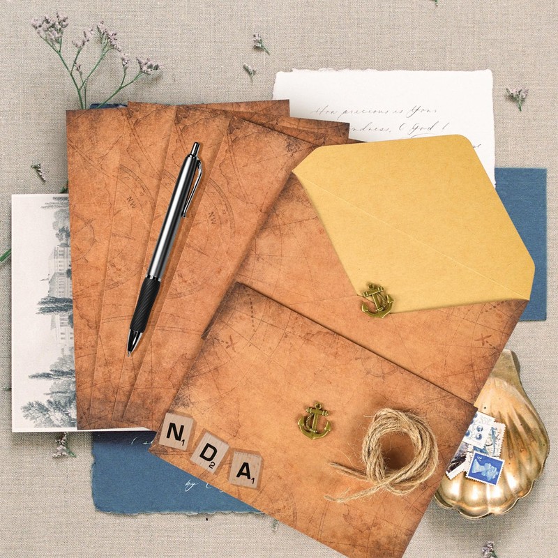 Vintage Stationery Paper and Envelopes Set - 24 Sheets Classic