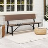 Tangkula 72” Outdoor Bench, Extra Long Patio HDPE Bench for