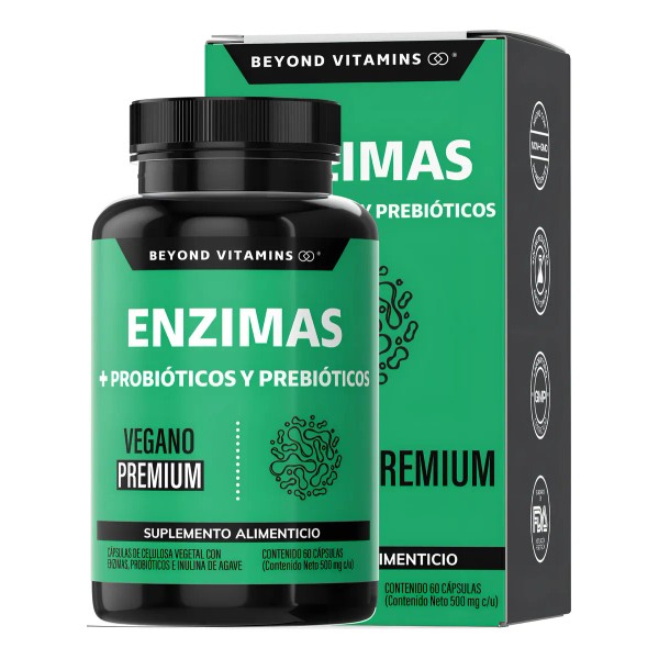 Enzimas Digestivas Probióticos Y Prebióticos Vegano Beyond Vitamins Sin Sabor