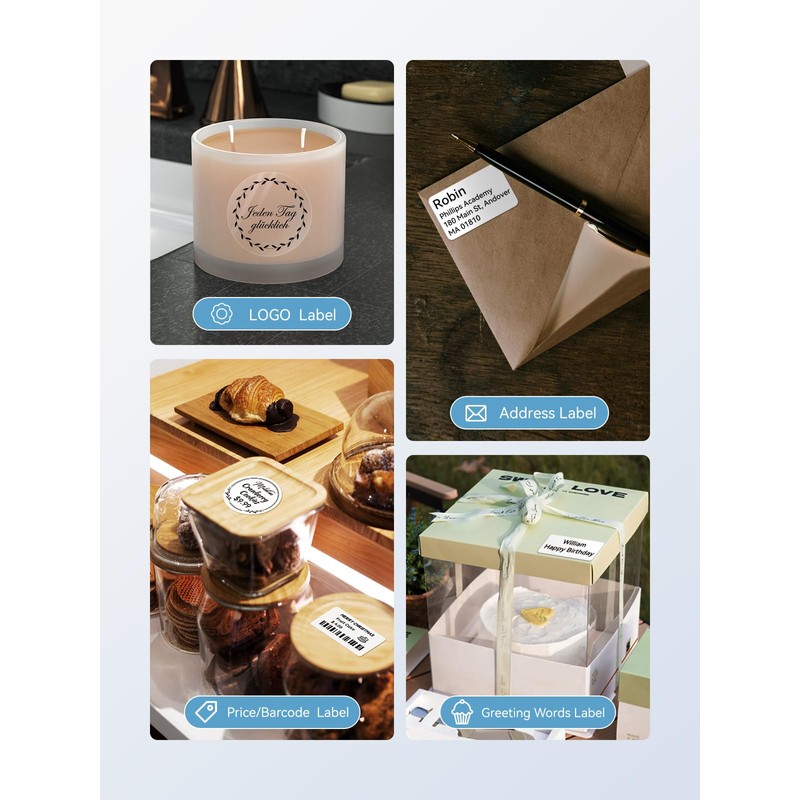 NIIMBOT B1 Bluetooth Label Maker Machine with Tape, Portable Label