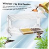 Mipcase Clear Window Bird Feeder with Suction Grip Sturdy and