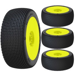 VP-Pro 1/8 Scale RC Buggy Tires and Wheels, Cactus Evo VP-808, Four Tires with Wheels (4)