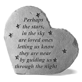 Perhaps The Stars In The Sky Heart Shaped Memorial Stone