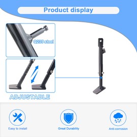 Mantt Adjustable 0''-3'' Kickstand Sidestand Fit for DR650 2024 2023 2022 2021 2020-1996, Motorcycle Adjustable Side Stand