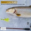 CWSDXM 15PCS Ice Fishing Jigs Glow-in-The-Dark Ice Fishing Set with