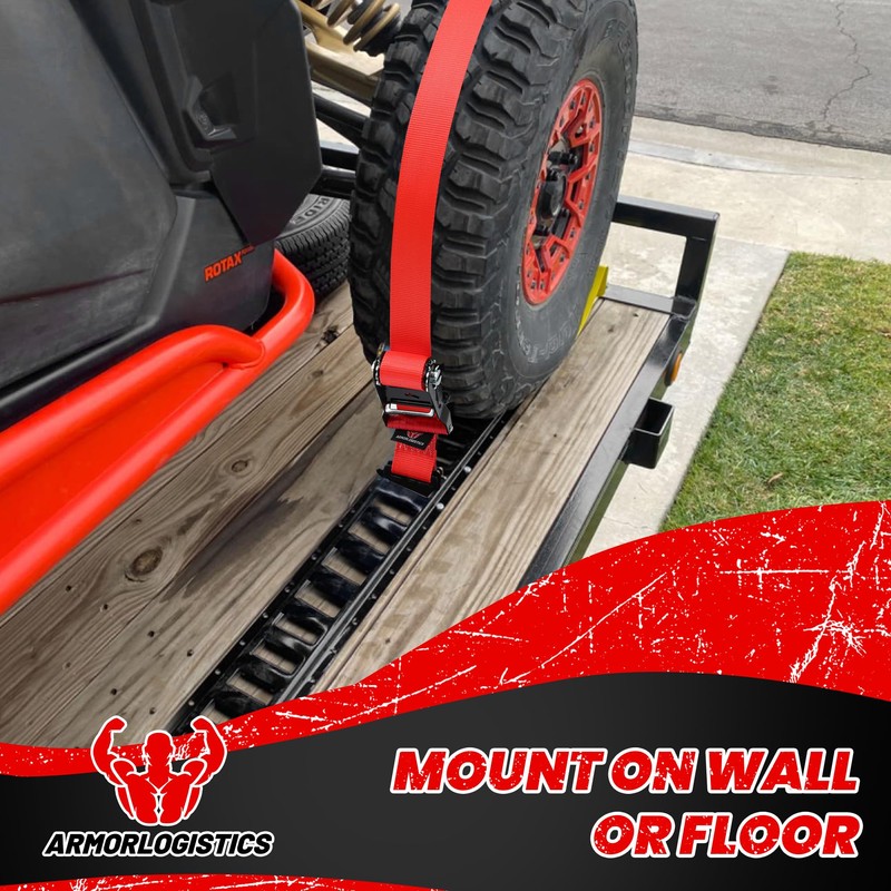 ARMORLOGISTICS E-Track Tie-Down Rail Kit, 4' E Track Rail 4